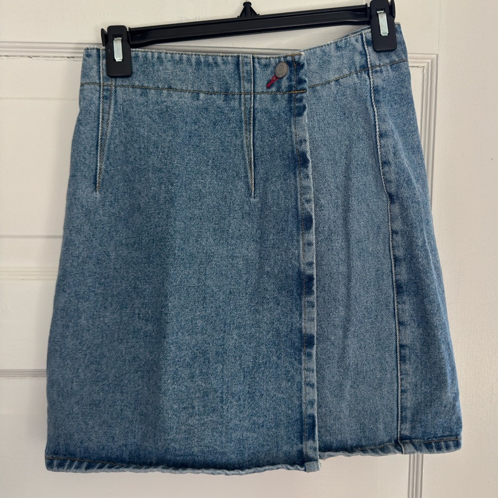 Women's Light Blue Denim Skirt